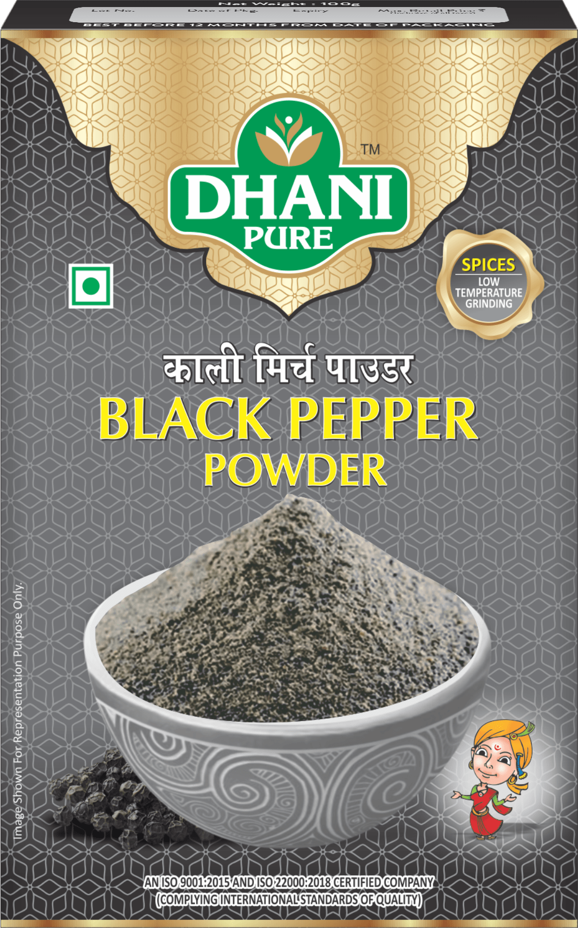 Black Pepper Powder Dhani Pure Spices