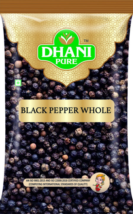 DHANI PURE BLACK PEPPER WHOLE, 100g