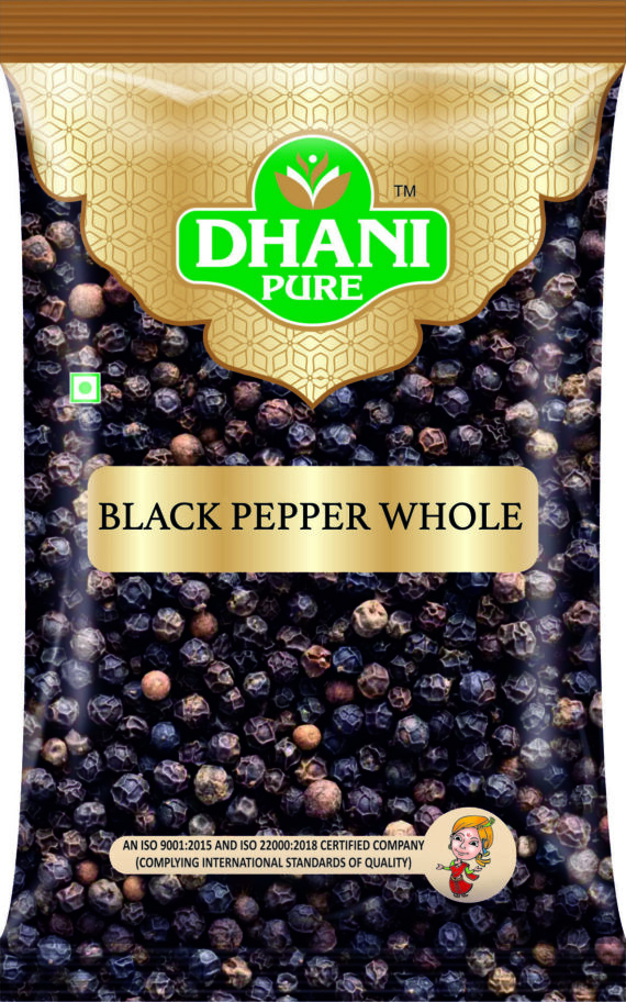 DHANI PURE BLACK PEPPER WHOLE, 100g