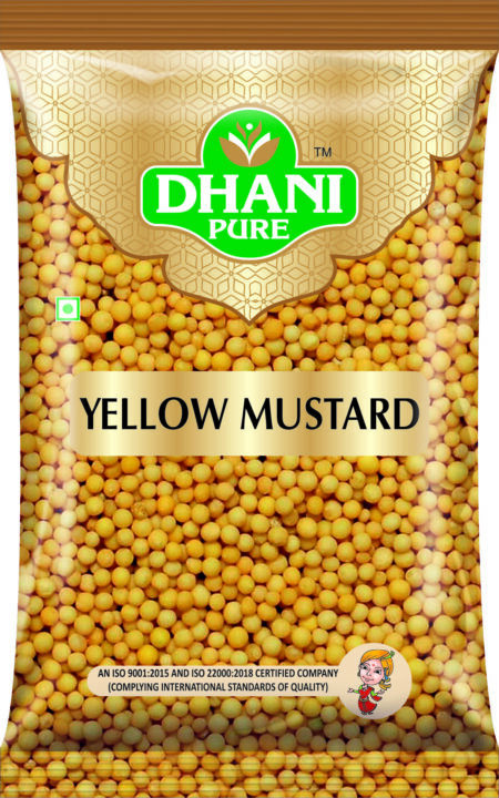 DHANI PURE YELLOW MUSTARD WHOLE, 100g